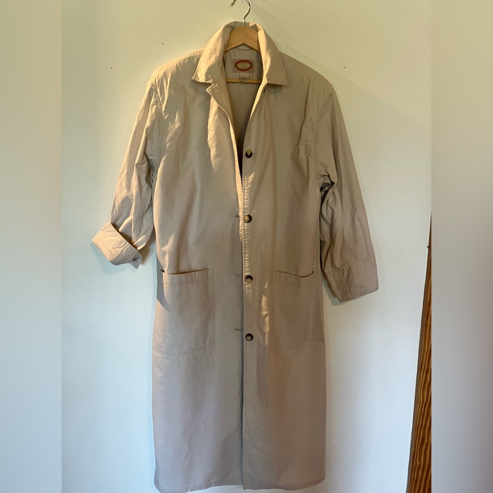 Ivory Vintage Banana Republic Women’s Duster, medium, 1988